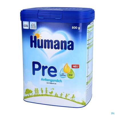 Sie sehen eine Packung Humana Anfangsmilch Pulver Von Geburt An Pre 750g, Produktbild: 02 Humana Anfangsmilch Pulver Von Geburt An Pre 750g, A-Nr.: 5417041 - 02