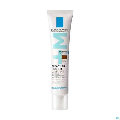 Sie sehen eine Packung La Roche Posay Effaclar Duo+m Unifiant Dunkel 40ml, Produktbild: 02 La Roche Posay Effaclar Duo+m Unifiant Dunkel 40ml, A-Nr.: 5883139 - 02