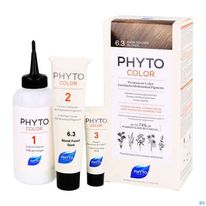 Sie sehen eine Packung Phytocolor 6.3 Dunkel Goldbraun 1pk, Produktbild: 03 Phytocolor 6.3 Dunkel Goldbraun 1pk, A-Nr.: 4899552 - 03
