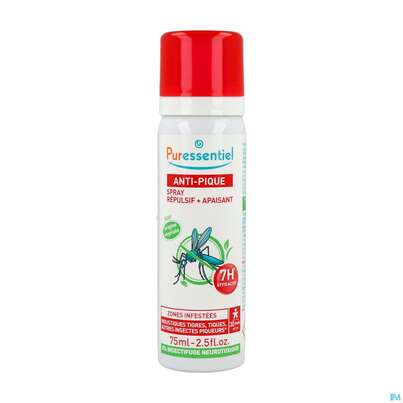 Sie sehen eine Packung Puressentiel Antistich/beruhigend Spray Aeth.oele 7std Wirksamkeit 75ml, Produktbild: 03 Puressentiel Antistich/beruhigend Spray Aeth.oele 7std Wirksamkeit 75ml, A-Nr.: 5107607 - 03