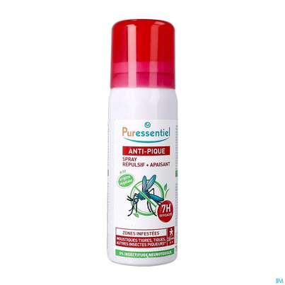 Sie sehen eine Packung Puressentiel Antistich/beruhigend Spray Aeth.oele 7std Wirksamkeit 75ml, Produktbild: 04 Puressentiel Antistich/beruhigend Spray Aeth.oele 7std Wirksamkeit 75ml, A-Nr.: 5107607 - 04