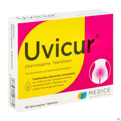 Sie sehen eine Packung Uvicur Ueberzogene Tabl 40st, Produktbild: 02 Uvicur Ueberzogene Tabl 40st, A-Nr.: 5543372 - 02