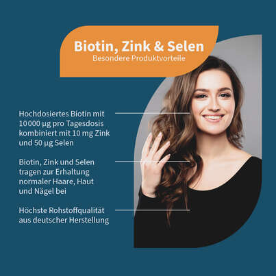Sie sehen eine Packung NatuGena Biotin, Zink & Selen, Produktbild: 02 NatuGena Biotin, Zink & Selen, A-Nr.: 6139383 - 02