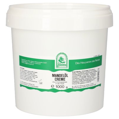 Sie sehen eine Packung MANDELÖL CREME 1000 G, Produktbild: 01 MANDELÖL CREME 1000 G, A-Nr.: 4403456 - 01
