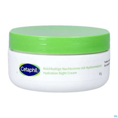 Sie sehen eine Packung Cetaphil Nachtcreme +hyaluronsaeure Reichhalt 48ml, Produktbild: 09 Cetaphil Nachtcreme +hyaluronsaeure Reichhalt 48ml, A-Nr.: 4839343 - 09