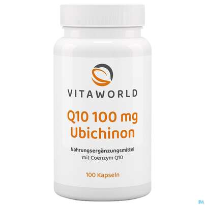 Coenzym Q10 Kapseln 100mg Vegan Ubichinon Vita World 100st, A-Nr.: 4836362 - 07