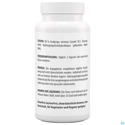 Cordyceps Sinensis-extrakt Kapseln Vegetarisch 500mg Vita World 100st, A-Nr.: 4836439 - 06