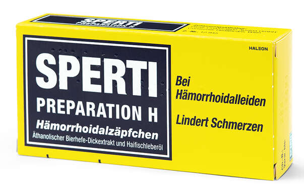Sie sehen eine Packung Sperti Preparation H Zäpfchen, Produktbild: 01 Sperti Preparation H Zäpfchen, A-Nr.: 0766067 - 01