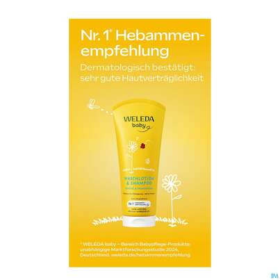 Weleda Calendula Waschlotion +shampoon 200ml, A-Nr.: 3190395 - 08