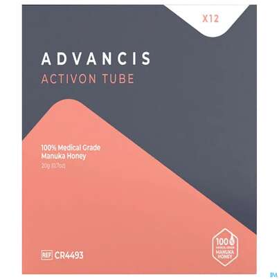 Sie sehen eine Packung Activon Antibacterial Manuka Honig Tube 20g 4st, Produktbild: 01 Activon Antibacterial Manuka Honig Tube 20g 4st, A-Nr.: 5710025 - 01