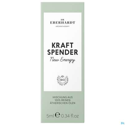 Sie sehen eine Packung Aetherische Oele Dr.eberhardt Bio Kraftspender 5ml, Produktbild: 02 Aetherische Oele Dr.eberhardt Bio Kraftspender 5ml, A-Nr.: 5766296 - 02