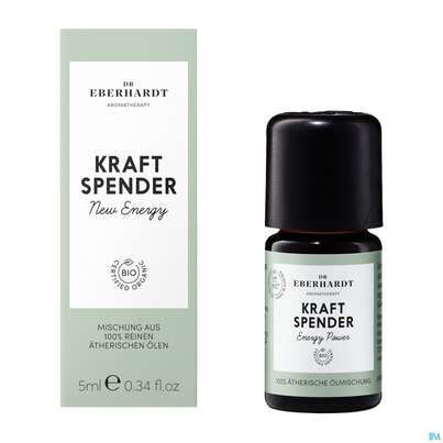 Sie sehen eine Packung Aetherische Oele Dr.eberhardt Bio Kraftspender 5ml, Produktbild: 05 Aetherische Oele Dr.eberhardt Bio Kraftspender 5ml, A-Nr.: 5766296 - 05