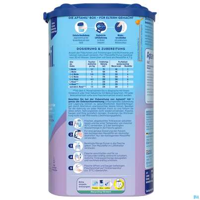 Sie sehen eine Packung Aptamil Milch-fertignahrung Ha 1 800g, Produktbild: 08 Aptamil Milch-fertignahrung Ha 1 800g, A-Nr.: 4882238 - 08