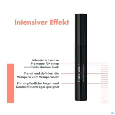 Sie sehen eine Packung Avene Couvrance Mascara Schwarz High Definition 7ml, Produktbild: 10 Avene Couvrance Mascara Schwarz High Definition 7ml, A-Nr.: 5843909 - 10