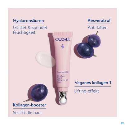 Sie sehen eine Packung Caudalie Resveratrol/lift Auge 30ml, Produktbild: 05 Caudalie Resveratrol/lift Auge 30ml, A-Nr.: 5894290 - 05