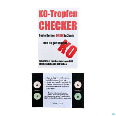 Diagnostika U.zubehoer K.o Tropfen Schnelltest Fuer Ghb +ketamin 2st, A-Nr.: 5584394 - 03