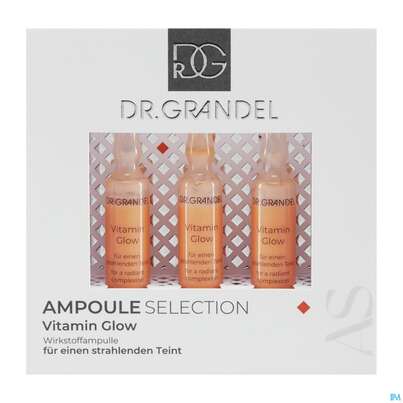 Sie sehen eine Packung Dr.grandel Professional Selektion Ampulle Vitamin Glow 3x3ml 41677 9ml, Produktbild: 01 Dr.grandel Professional Selektion Ampulle Vitamin Glow 3x3ml 41677 9ml, A-Nr.: 5895510 - 01