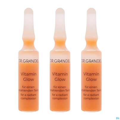 Sie sehen eine Packung Dr.grandel Professional Selektion Ampulle Vitamin Glow 3x3ml 41677 9ml, Produktbild: 07 Dr.grandel Professional Selektion Ampulle Vitamin Glow 3x3ml 41677 9ml, A-Nr.: 5895510 - 07