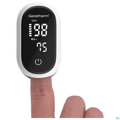 Sie sehen eine Packung Finger-pulsoximeter Oxy One Geratherm 1pk, Produktbild: 03 Finger-pulsoximeter Oxy One Geratherm 1pk, A-Nr.: 5819331 - 03