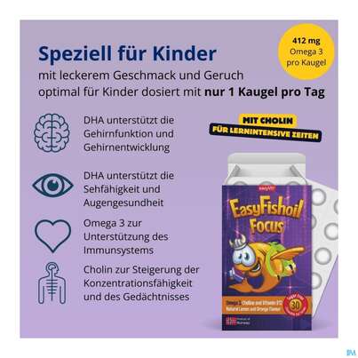 Sie sehen eine Packung Fish Oil Easy Q Focus 30st, Produktbild: 05 Fish Oil Easy Q Focus 30st, A-Nr.: 5800490 - 05