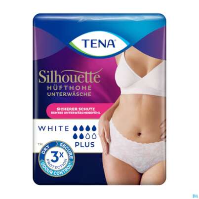 Inkontinenz Tena/silhouette Plus Weiss M 78010 12st, A-Nr.: 5917163 - 01