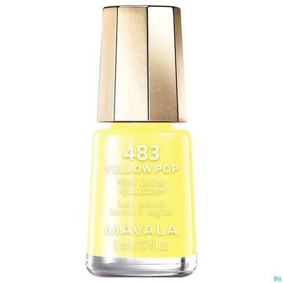 Sie sehen eine Packung Mavala Nagellack Pop Wave +si 483 Yellow 5ml, Produktbild: 01 Mavala Nagellack Pop Wave +si 483 Yellow 5ml, A-Nr.: 5969935 - 01