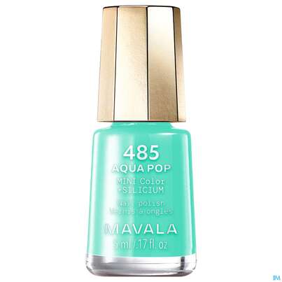 Sie sehen eine Packung Mavala Nagellack Pop Wave +si 485 Aqua 5ml, Produktbild: 01 Mavala Nagellack Pop Wave +si 485 Aqua 5ml, A-Nr.: 5969987 - 01