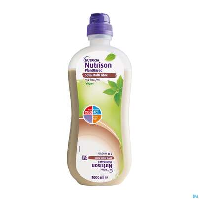 Sie sehen eine Packung Nutrison 1000ml Sondennahrung Mf Ballaststoffe Soya Plantbased 8st, Produktbild: 02 Nutrison 1000ml Sondennahrung Mf Ballaststoffe Soya Plantbased 8st, A-Nr.: 5829134 - 02