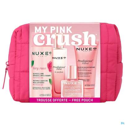 Sie sehen eine Packung Nuxe My Pink Crush Travel Kit Vr Mic Wat 100ml+ Prod B Mask75ml+cr15ml+hp Or Fl 10 1pk, Produktbild: 02 Nuxe My Pink Crush Travel Kit Vr Mic Wat 100ml+ Prod B Mask75ml+cr15ml+hp Or Fl 10 1pk, A-Nr.: 5984047 - 02