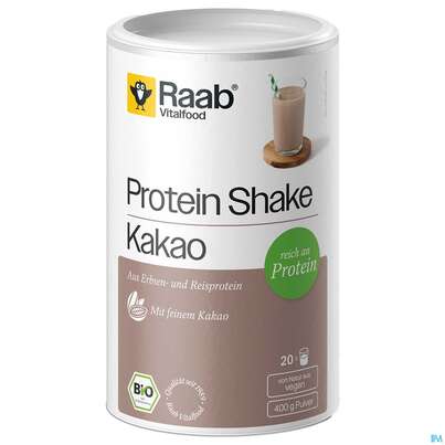 Sie sehen eine Packung Protein Vegan Kakao Pulver Raab 400g, Produktbild: 02 Protein Vegan Kakao Pulver Raab 400g, A-Nr.: 5925056 - 02