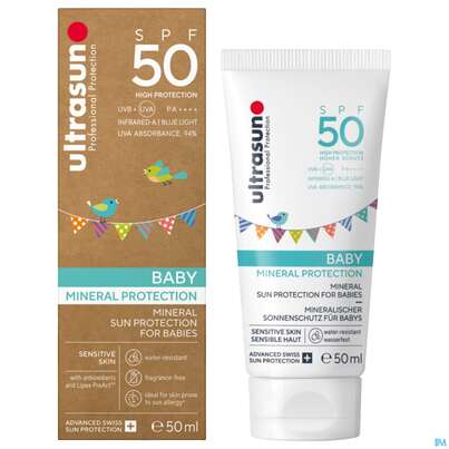 Sie sehen eine Packung Sonnenprodukte Ultrasun Mineral Baby Spf50 Nr.62 100ml, Produktbild: 04 Sonnenprodukte Ultrasun Mineral Baby Spf50 Nr.62 100ml, A-Nr.: 4798101 - 04