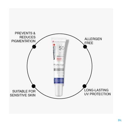 Sie sehen eine Packung Sonnenprodukte Ultrasun Photo Age Control Fluid Spf50 Nr.62 40ml, Produktbild: 05 Sonnenprodukte Ultrasun Photo Age Control Fluid Spf50 Nr.62 40ml, A-Nr.: 5600733 - 05