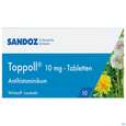 Sie sehen eine Packung Toppoll Tabl 10mg 10st, Produktbild: 01 Toppoll Tabl 10mg 10st, A-Nr.: 4207608 - 01