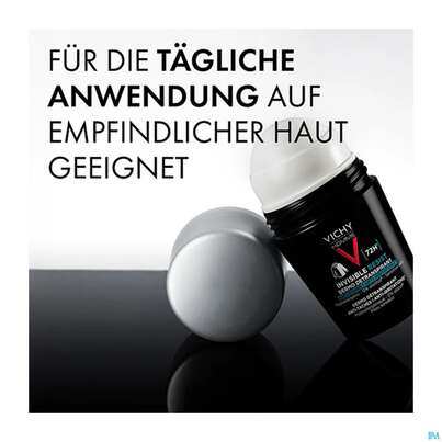Sie sehen eine Packung Vichy Homme Deo/roll-on/72h Anti-flecken Dp 100ml, Produktbild: 05 Vichy Homme Deo/roll-on/72h Anti-flecken Dp 100ml, A-Nr.: 5893801 - 05