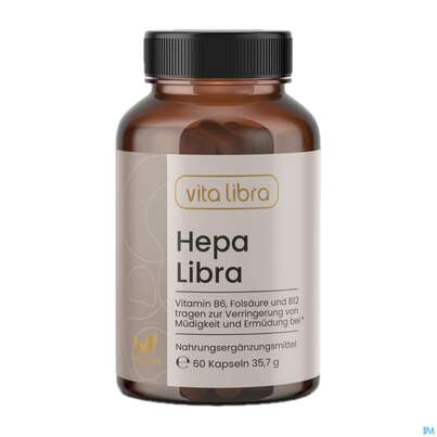 Sie sehen eine Packung Vita Libra Kapseln Hepalibra 60st, Produktbild: 01 Vita Libra Kapseln Hepalibra 60st, A-Nr.: 5973948 - 01