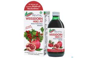 Weissdorn Herz+fit Granatapfel Revital Alkoholfrei Kraeuter Fruechte 330ml, A-Nr.: 3725790 - 01