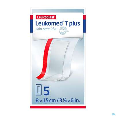 Wundverband Leukomed T Plus/skin Sensitiv Folienverband +auflage Steril 8x15cm 5st, A-Nr.: 5267630 - 02