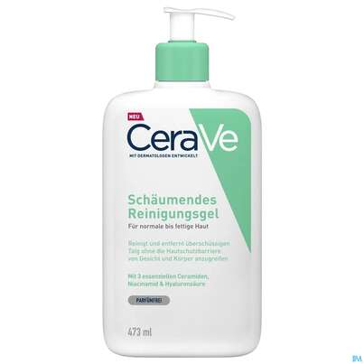 Sie sehen eine Packung Cerave Schäumendes Reinigungsgel 473ml, Produktbild: 01 Cerave Schäumendes Reinigungsgel 473ml, A-Nr.: 4802021 - 01
