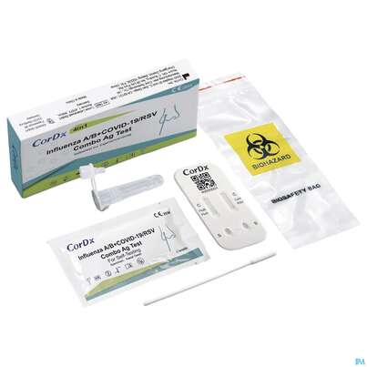 Sie sehen eine Packung Diagnostika U.zubehoer Cordx Covid19 Influ A/b Rsv 1st, Produktbild: 07 Diagnostika U.zubehoer Cordx Covid19 Influ A/b Rsv 1st, A-Nr.: 5741267 - 07