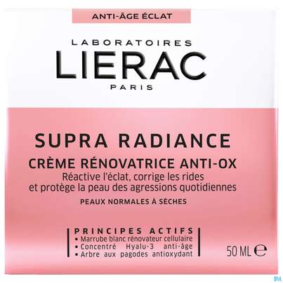 Sie sehen eine Packung Lierac Supra Radiance Creme 50ml, Produktbild: 01 Lierac Supra Radiance Creme 50ml, A-Nr.: 4839998 - 01