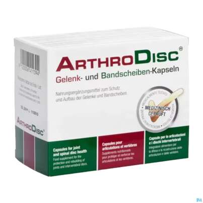Sie sehen eine Packung Arthrodisc Gelenk +bandscheiben Kapseln 120st, Produktbild: 02 Arthrodisc Gelenk +bandscheiben Kapseln 120st, A-Nr.: 3966967 - 02