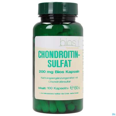 Sie sehen eine Packung Bios Chondroitinsulfat 200mg 100 Kapseln, Produktbild: 01 Bios Chondroitinsulfat 200mg 100 Kapseln, A-Nr.: 3890945 - 01