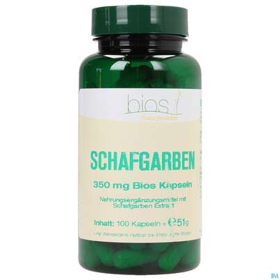 Sie sehen eine Packung Bios Schafgarben 100 Kapseln, Produktbild: 01 Bios Schafgarben 100 Kapseln, A-Nr.: 3893145 - 01
