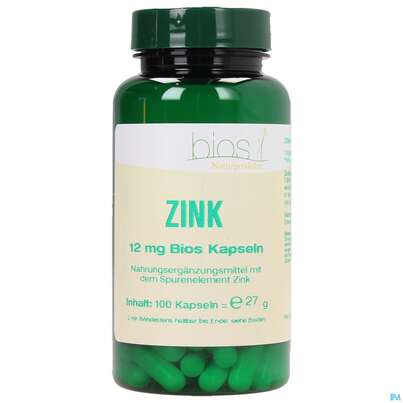 Bios Zink 12mg 100 Kapseln, A-Nr.: 3893694 - 01