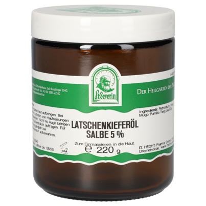 Sie sehen eine Packung LATSCHENKIEFEROEL SALBE 5% 220 G, Produktbild: 01 LATSCHENKIEFEROEL SALBE 5% 220 G, A-Nr.: 5304012 - 01
