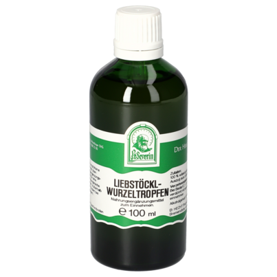 Sie sehen eine Packung LIEBSTOECKLWURZEL TROPFEN 100ML, Produktbild: 01 LIEBSTOECKLWURZEL TROPFEN 100ML, A-Nr.: 4484555 - 01