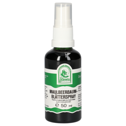 Sie sehen eine Packung MAULBEERBAUMBLAETTER SPRAY 50 ML, Produktbild: 01 MAULBEERBAUMBLAETTER SPRAY 50 ML, A-Nr.: 4444544 - 01