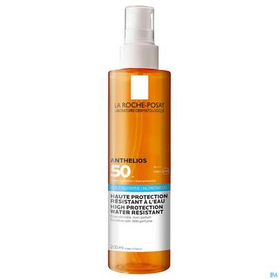 Sie sehen eine Packung Sonnenprodukte La Roche Posay Anthelios/pflege Oel Uvb 50+/uva 35 200ml, Produktbild: 01 Sonnenprodukte La Roche Posay Anthelios/pflege Oel Uvb 50+/uva 35 200ml, A-Nr.: 4091005 - 01