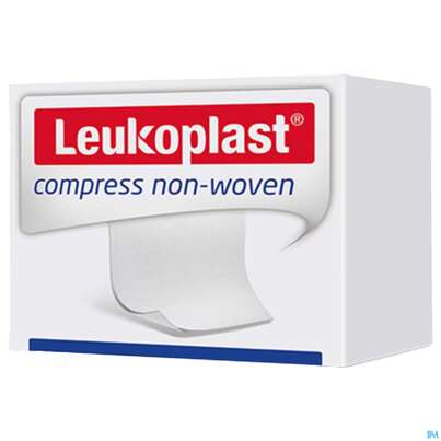Sie sehen eine Packung Vlieskompressen Leukopl Compress Steril 7,5x 7,5cm 50x2 100st, Produktbild: 03 Vlieskompressen Leukopl Compress Steril 7,5x 7,5cm 50x2 100st, A-Nr.: 2996268 - 03