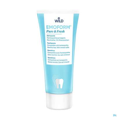 Sie sehen eine Packung Zahnpaste Emoform Pure +fresh 75ml, Produktbild: 03 Zahnpaste Emoform Pure +fresh 75ml, A-Nr.: 5564598 - 03